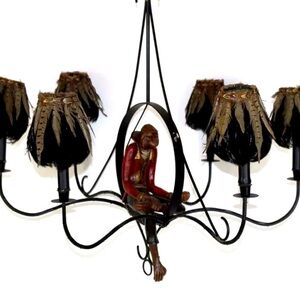 Bill Huebbe Monkey 🐒 Chandelier 32Hx36W